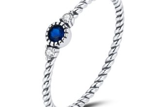 Inel din argint Swirl Blue Stone