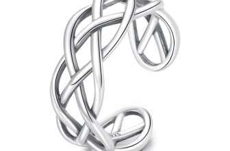 Inel reglabil din argint Silver Ropes