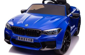 Masinuta electrica Bmw M5 Competition, baterie 24V 7Ah, 500W, scaun tapitat, dotari Premium, Drift Edition, albastru