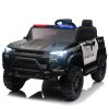 Masinuta electrica de politie pentru 2 copii, Kinderauto Police Patrol, 4×4, 800W, 24V, dotari premium, neagra
