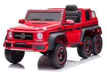 Masinuta electrica Mercedes G63 6×6 210W 12V 10Ah Premium, culoare rosie