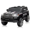 Masinuta electrica de politie, Toyota Land Cruiser, pentru 2 copii, 160W, 12V, echipare premium, neagra