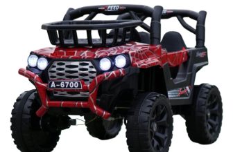 Masinuta electrica pentru copii, Kinderauto CAPE-X 4×4 100W, 12V, scaun tapitat, RED spider