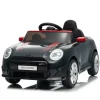 Masinuta electrica pentru copii, Mini COOPER, 90W, 12V 7Ah, roti EVA, scaun tapitat, neagra