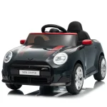 Masinuta electrica pentru copii, Mini COOPER, 90W, 12V 7Ah, roti EVA, scaun tapitat, neagra