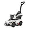 Masinuta electrica cu maner pentru copii, 3 in 1, Toyota GR Supra GT4, pentru copii 1-3 ani, 30W, 6V, alba