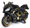 Motocicleta electrica copii Kinderauto R9, putere 150W, 24V, roti moi, scaun tapitat, negru