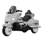 Motocicleta electrica pentru copii Chopper Royce, 80W 12V, telecomanda, bluetooth, culoare alba