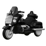 Motocicleta electrica pentru copii Chopper Royce, 80W 12V, telecomanda, bluetooth, culoare neagra
