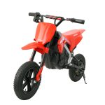 Motocicleta electrica pentru copil 5-10 ani, Honda CRF450 250W, 24V, roti gonflabile, rosie