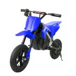 Motocicleta electrica pentru copil 5-10 ani, Honda CRF450 250W, 24V, roti gonflabile, albastra