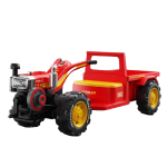 Motocultor electric pentru copii, Kinderauto BJLW1288 70W 12V, telecomanda, rosu