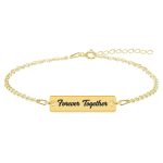 Nasty – Bratara personalizata tablita din argint 925 placat cu aur galben 24K