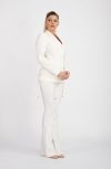 Pantaloni evazati albi