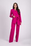 Pantaloni evazati de culoare fucsia