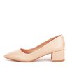 Pantofi nude cu toc mic Elena 01