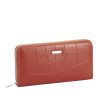 Portofel caramiziu cu imprimeu Larisa 07