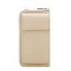 Portofel si port telefon bej din piele naturala 8971 07