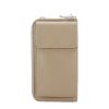 Portofel si port telefon din piele naturala 8971 07 Bej inchis