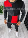 Pulover barbati gros slim fit gri inchis T3611  P18-3.2