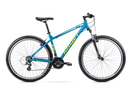 Bicicleta de munte pentru barbati Romet Rambler R9.0 Albastru/Alb/Galben 2022
