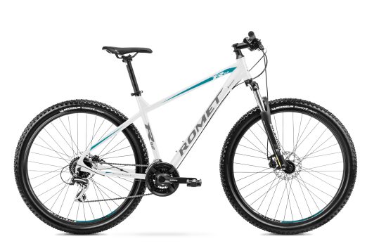 Bicicleta de munte pentru barbati Romet Rambler R9.2 Alb/Grafit/Turcoaz 2022