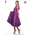 Rochie eleganta din tafta cu croiala clos de lungime midi