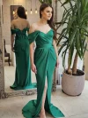 Rochie eleganta lunga din tafta verde
