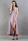 Rochie de ocazie asimetrica de culoare lila