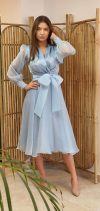 Rochie de cazie bleu din organza