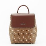 Rucsac David Jones cu imprimeu logo 6534A-1 119 Maro cognac