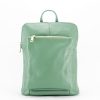Rucsac din piele naturala verde convertibil in geanta 1001 123