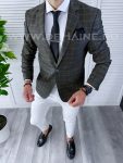 Sacou barbati in carouri  slim fit B4242 45-1.2