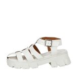 Sandale albe cu talpa groasa N75-5 130