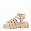 Sandale bej inchis cu talpa groasa N75-6 132