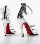 Sandale cu toc Cazak Argintii