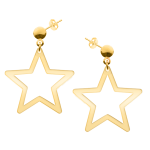 Selena – Cercei personalizati stea din argint 925 placat cu aur galben 24K – Tija