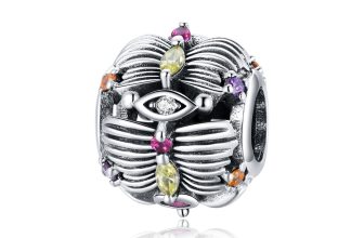 Talisman din argint patinat Crystal Bloom