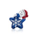 Talisman din argint Santa’s Blue Snowflake
