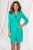 Rochie sacou de culoare verde prevazuta cu dantela