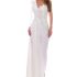 Rochie de ocazie din organza alba usor sidefata