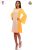 Rochie galbena lejera cu maneci clopot