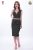 Rochie Mbg de seara neagra cu peplum si strasuri