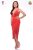 Rochie BBY midi tip creion de culoare rosie