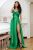 Rochie de ocazie lunga din tafta verde