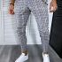 Pantaloni barbati casual regular fit in carouri B1553 Z4-2