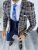 Sacou barbati in carouri slim fit B5289  12-1.2