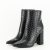 Botine negre elegante cu imprimeu geometric 15801 114