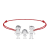 Family – Bratara personalizata snur cu pandantiv din argint membrii familiei – 3 membri