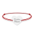 Claudia – Bratara din snur cu talisman personalizat din argint 925 – Inimioara